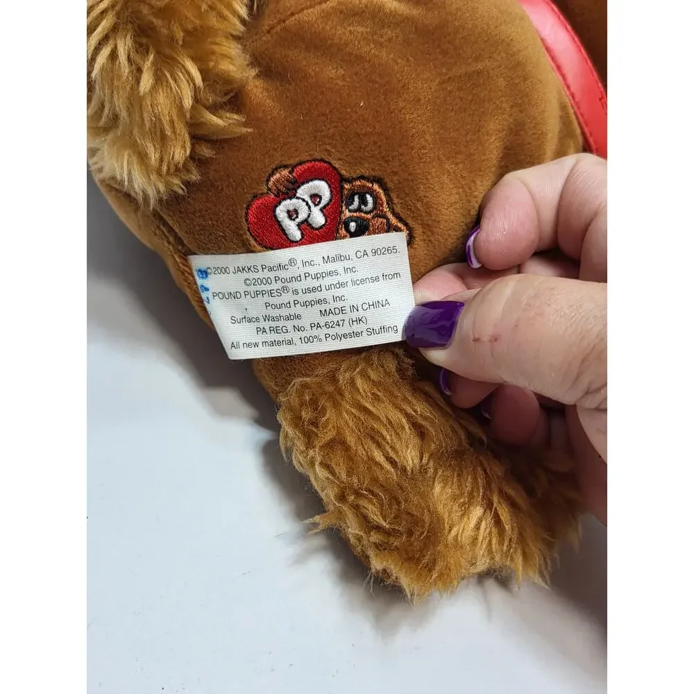 Vintage 2000s Jakks Pound Puppies Happy Waggin Pups Pound Puppy Toy Tail Wagging